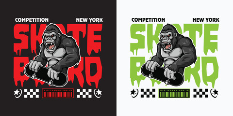 Streetwear Skateboarding Graphic T-Shirt Design Urban Skater Style © MdJubaer