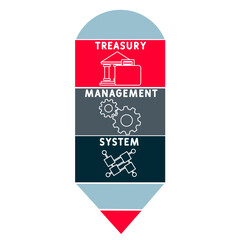 TMS - Treasury Management System мacronym. business concept background. vector illustration concept with keywords and icons. lettering illustration with icons for web banner, flyer, landing