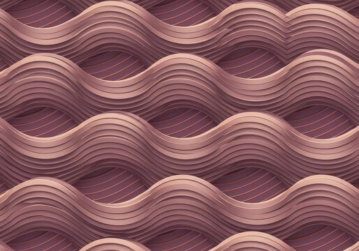 Seamless dynamic pattern featuring undulating waves and parallel structures, creating a modern, rhythmic backdrop texture, wallpaper, optical, stripes