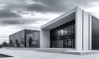 Fototapeta premium Modern Sustainable Energy Facilities with Focus on Professional Architecture Design