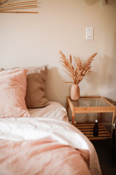 Bohemian linen bedroom