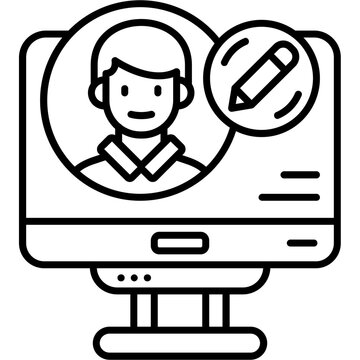 Profile edit Outline Icon