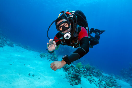 Scuba Diver Showing OK sign
