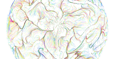 Abstract image of colorful swirling lines on a white background. This image is perfect for backgrounds, designs, and mor © vegefox.com