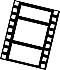 Classic film strip icon resembling old-fashioned movie projector film