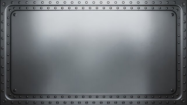 Close-up view of a metallic panel with a frosted glass or screen insert