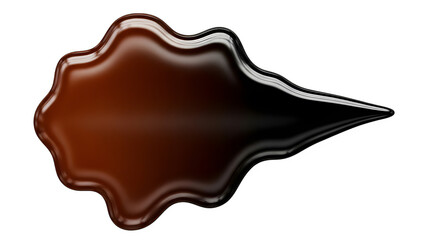 Obraz premium Brown isolated object resembling a leaf or a blob isolated on transparent background