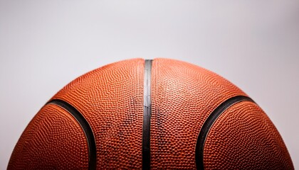 Obraz premium close up of a basketball against a white background