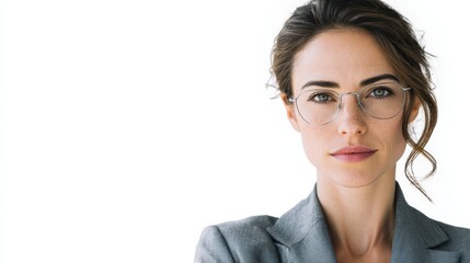 Confident businesswoman radiating poise