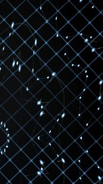 Futuristic Technology Background with Twinkling Data Points.