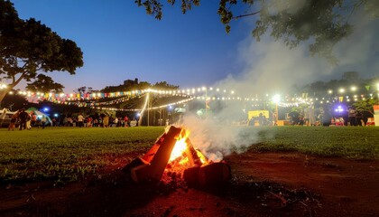Fogueiras de s&atilde;o jo&atilde;o - Festa Junina no Brasil