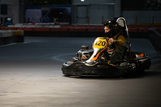 Driving an electric kart indoors