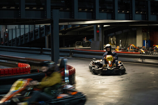 Indoor kart racing