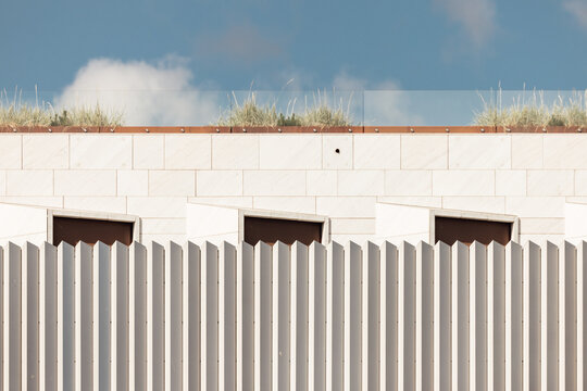 Modern Architectural Detail with Concrete and Metal