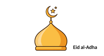 Eid al-Adha mosque dome icon vector © ABDULLAH