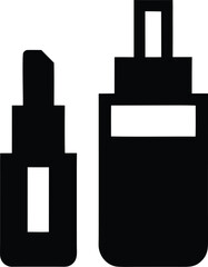 Obraz premium chemo friendly lip eye kit silhouette vector illustration on transparent background