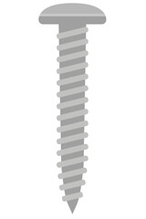 金属ネジ単体イラスト｜DIY・建築・固定部品コンセプト