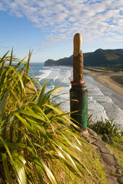 Beach Fall nobody landscape Piha, New Zealand 