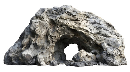 Fototapeta premium Rocky cave entrance with rough textured stone walls for nature exploration design