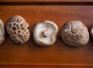 신선한 유기농 표고버섯, 요리재료