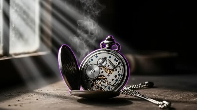 Vintage Pocket Watch Repair Closeup.