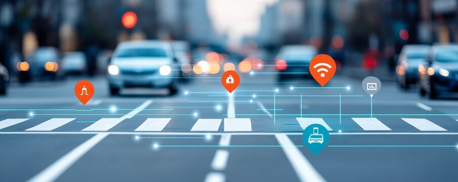 Smart City Traffic Connected Vehicles and Data Visualization on Urban Roadways, Smart City, Connected Cars