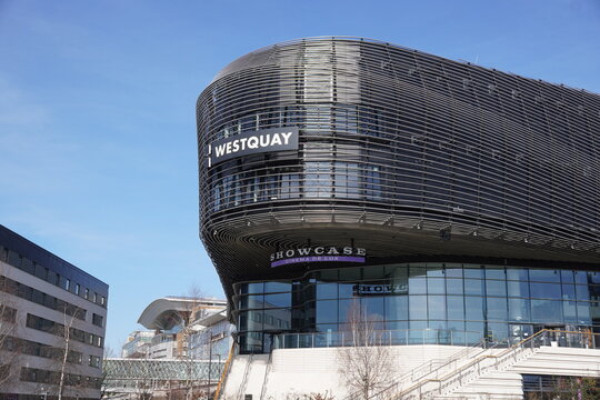 West Quay complex in Southampton England 2 March 2026. retail, dining and leisure complex