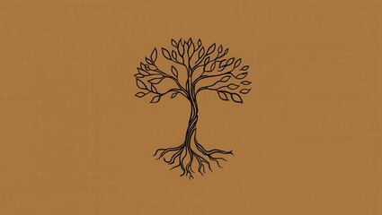 Minimalist Tree of Life Illustration