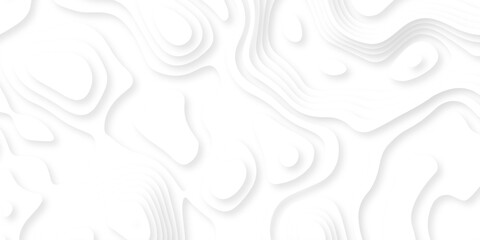 Vector lines seamless pattern sea map topography design. White wave paper curved reliefs Contour maps. Discovery topographic texture backdrop landscape earth style trail map geography design.  © Alibuss