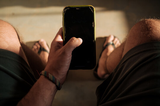 pov Leisure Time with Smartphone