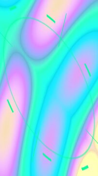 Abstract Pastel Gradient Flowing Shapes with Subtle Geometric Accents.