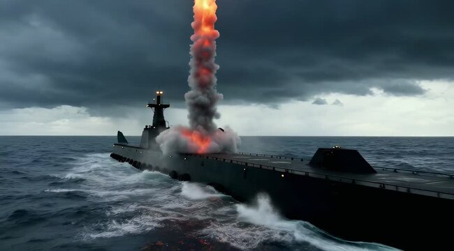 Strategic maritime deterrence concept with submarine missile launch