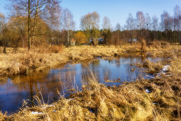 Wiosna wkracza w Dolinę G&oacute;rnej Narwi, Podlasie, Polska