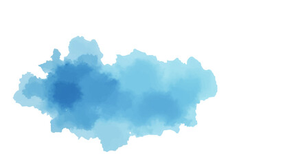 Blue watercolor paint splashes form a 3d paper silhouette illustration of a world map continent with a vector contour design for geography and cartography © SAHAD