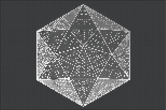 Abstract black and white Star of David vector illustration featuring a geometric diamond pattern and crystal snowflake shapes for a festive winter holiday celebration backdrop or decorative silver car