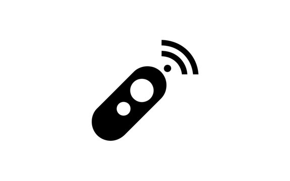 Simple wireless remote control symbol with signal waves