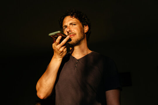 Man holding smartphone 