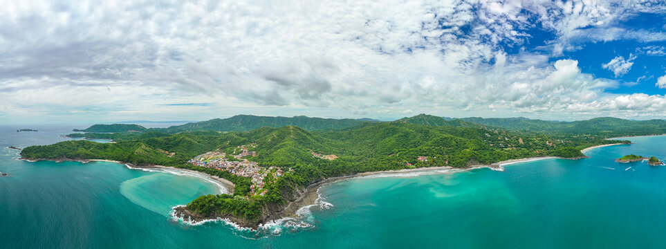 Panoramic Aerial View Of Las Catalinas Coastline