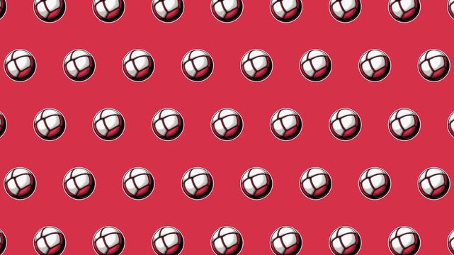 Seamless Baseball Pattern, Sport Textile and Wallpaper Animated Loopable Background Design