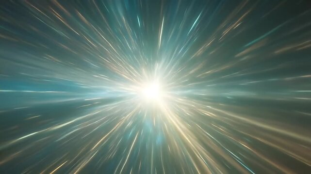 Hyperspace light speed travel effect, cosmic warp tunnel with glowing motion blur, futuristic sci-fi starburst background for cinematic transitions