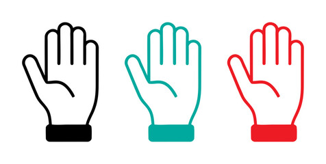 Obraz premium Hand gestures with different colors and numbers of fingers