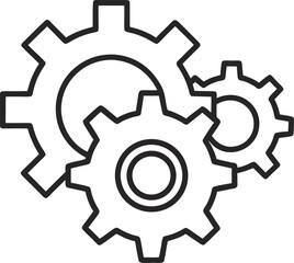 Obraz premium settings icon on transparent background