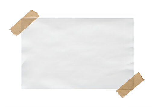 Blank white paper pinned with two wooden clothespins awaiting notes or drawings
