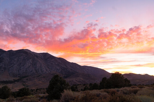 beautiful colorful sky mountains landscape