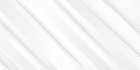 Diagonal grey gradient lines background. Abstract silver stripes wallpaper. Abstract gray tech backdrop. Oblique gris texture for graphic design, poster, banner, flyer, brochure, presentation. Vector