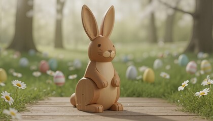 wooden easter bunny


