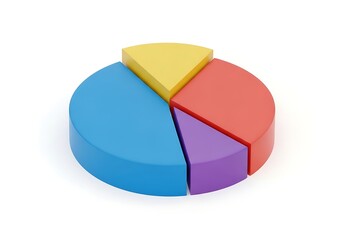 Obraz premium A colorful pie chart with four sections