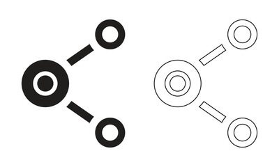 Simple black and white molecular structure illustration