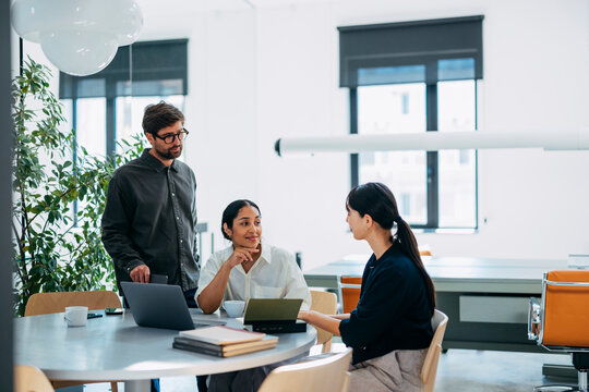 Business Meeting In Modern Office