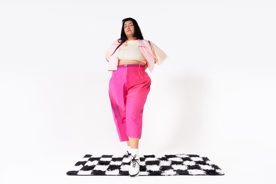 Editorial studio fashion with timeless aesthetic